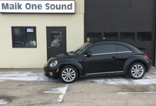 2018 Volkswagen Beetle with professional window tint in North Bay